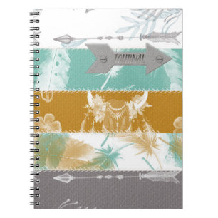 Quilted fabric look boho journal