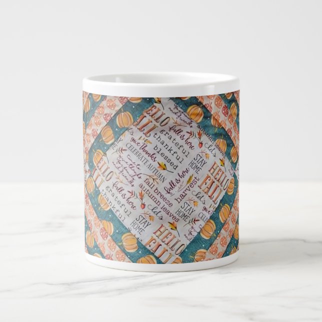 Quilted Fall  Large Coffee Mug (Front)