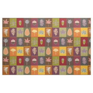 Quilted Fall Leaves  Fabric
