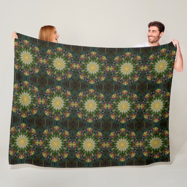 Quilted Flower Fleece Blanket (In Situ)