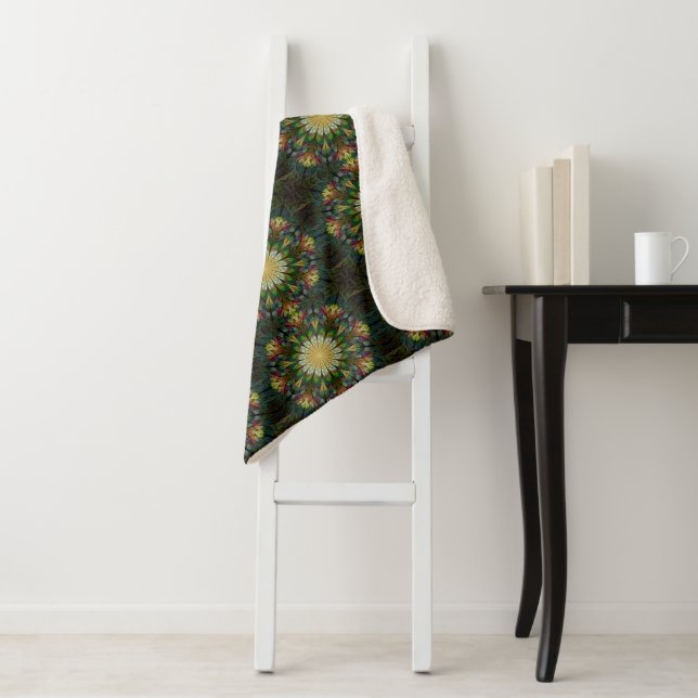 Quilted Flower Sherpa Blanket (In Situ)