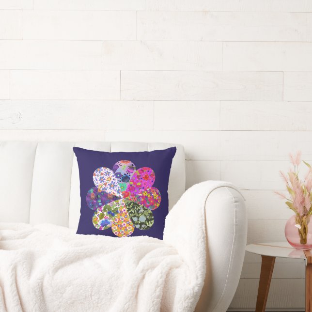 Quilted Look Flower Beautiful  Cushion (Couch)