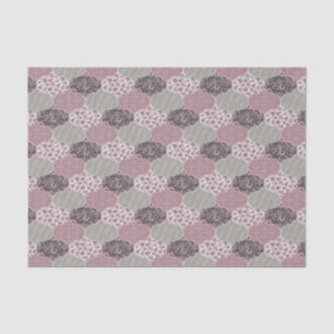 Quilted Moroccan Southwest Pink Sage Grey Floral Tissue Paper