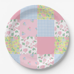 Quilted Patchwork Party Paper Plates