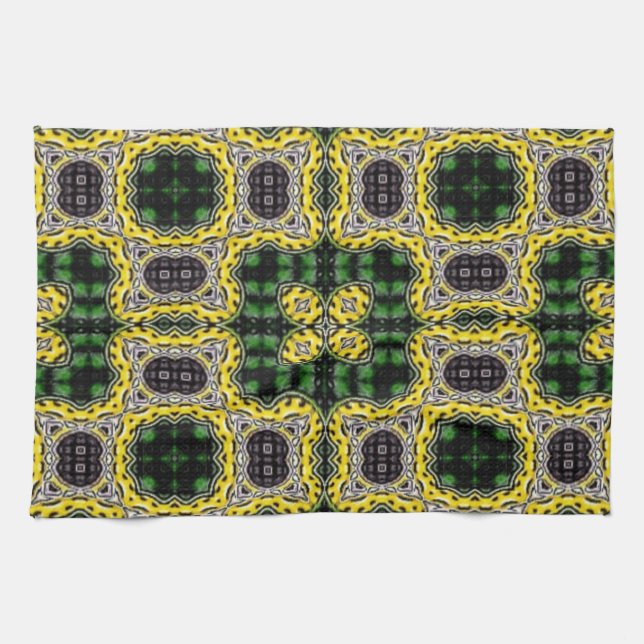 Quilted Pattern Style Kitche Towel-Design 1 Tea Towel (Horizontal)