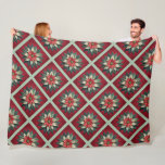 Quilted Poinsettia Fleece Blanket<br><div class="desc">Quilted Poinsettia Fleece Blanket</div>