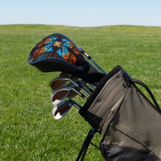 Quilted Star Abstract in Blues Golf Head Cover