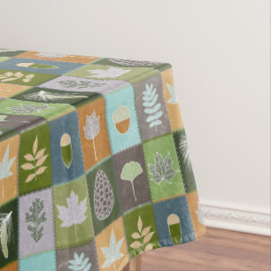 Quilted Summer Leaves Tablecloth
