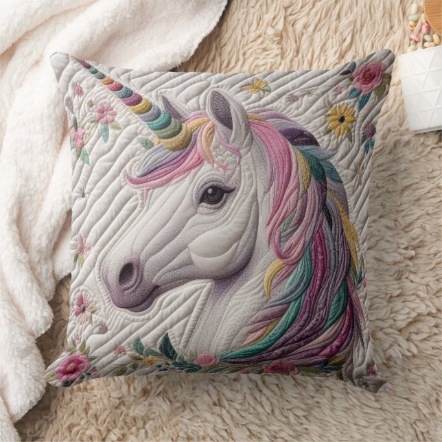 Quilted Unicorn Cushion (Blanket)