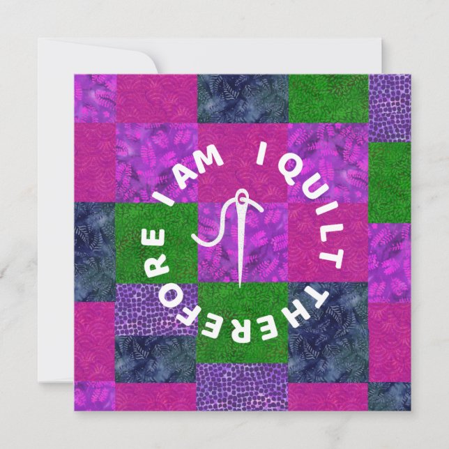 Quilter Mum Grandma quilting fabric patchwork  Card (Front)