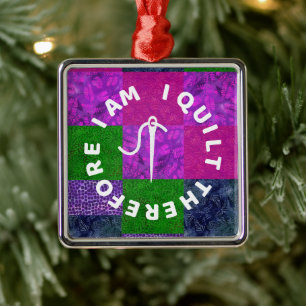 Quilter Mum Grandma quilting fabric patchwork  Metal Tree Decoration