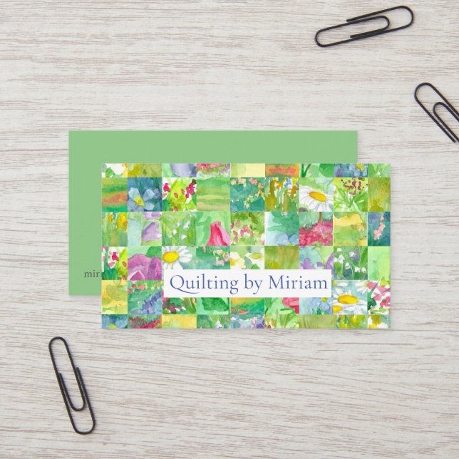 Quilter Patchwork Quilt Sewing Seamstress Crafter Business Card (Front/Back In Situ)