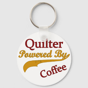 Quilter Powered By Coffee Key Ring