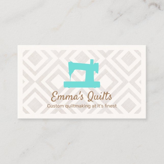Quilter Quilting Sewing Machine Calling Card (Front)