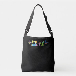 Quilter Sewing Heartbeat - Quilting Lover Crossbody Bag