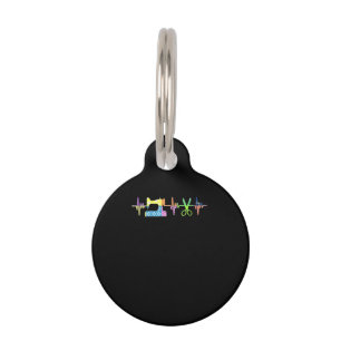 Quilter Sewing Heartbeat - Quilting Lover Pet Tag