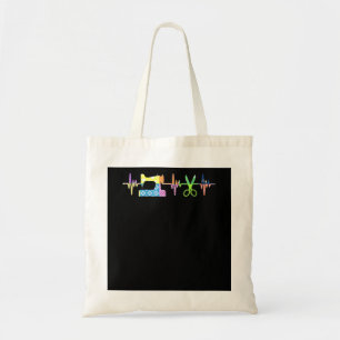 Quilter Sewing Heartbeat - Quilting Lover Tote Bag