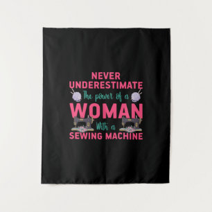 Quilter The Power Of A Woman With A Sewing Machine Tapestry