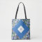 Quilters Blue Monogram Tote