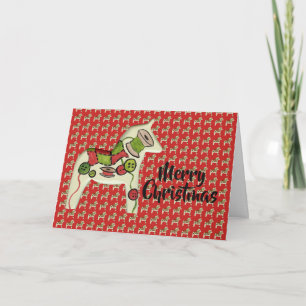 Quilter's Dala Horse Christmas Card