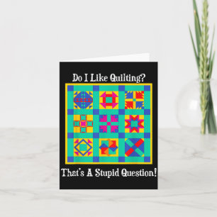 Quilters Gift Quotes Vintage Blocks Patterns Patch Card