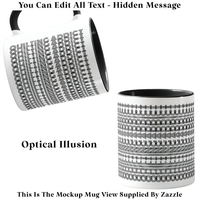 Quilting Addict Hidden Message Funny Novelty 111B Mug (Creator Uploaded)