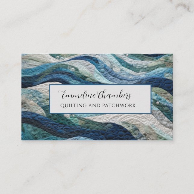 Quilting And Patchwork Design Business Card (Front)