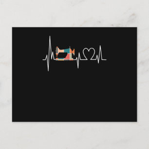 Quilting And Sewing Is My Loves Heartbeat Gifts Postcard