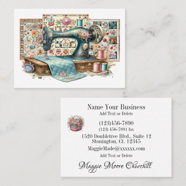 Quilting Business Card (Front/Back)
