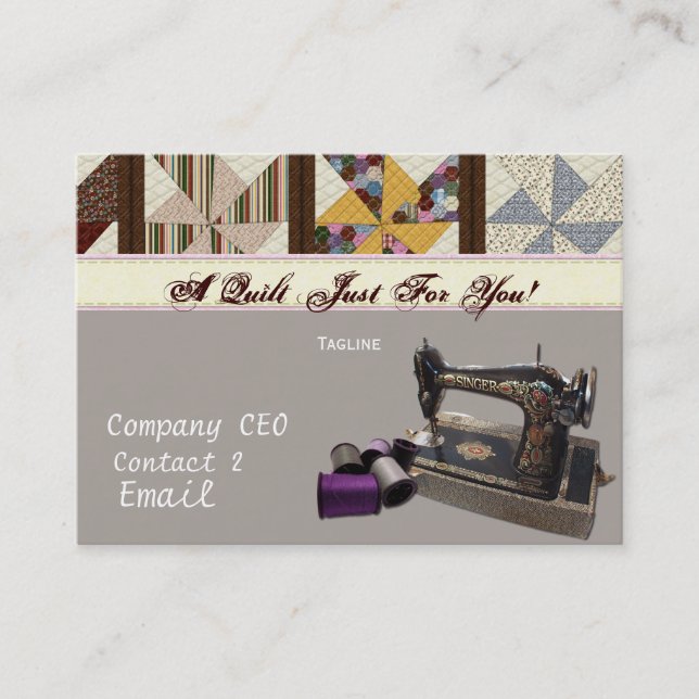 Quilting Business Card (Front)