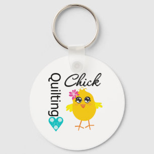 Quilting Chick Key Ring