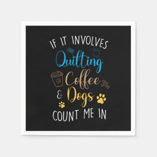 Quilting Coffee Dog Pet Quilt Sew Crafting Animal  Napkin
