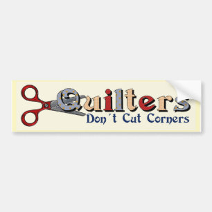 Quilting Corners Bumper Sticker
