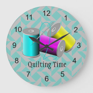 Quilting Design Wall Clock