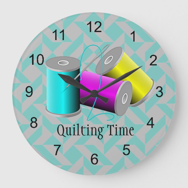 Quilting Design Wall Clock (Front)