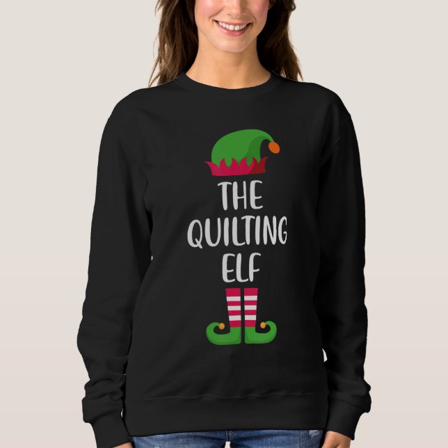Quilting Elf Family Matching Group Christmas  Paja Sweatshirt (Front)