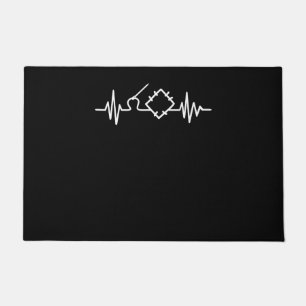 Quilting Heartbeat Gifts Funny Quilting Lovers Doormat