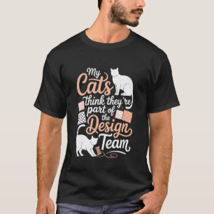 Quilting Humour for Cat Lover Sewing Funny Knittin T-Shirt