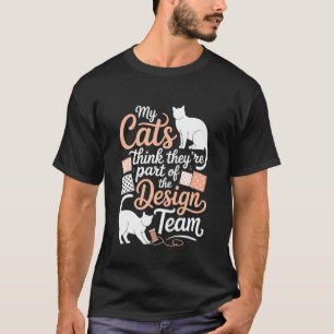 Quilting Humour for Cat Lover Sewing Funny Knittin T-Shirt