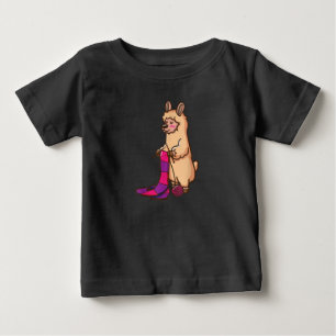 Quilting Llama   Birthday Gifts Quilting Lovers Baby T-Shirt
