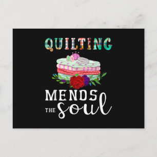 Quilting Mends Soul Quilter Gift Quilting Lovers Postcard