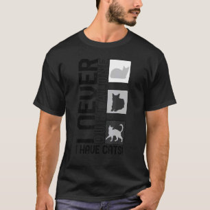 Quilting  Never Quilt Alone I Have My Cats Cat Ani T-Shirt
