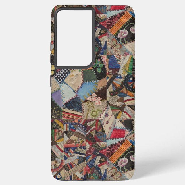 Quilting Patchwork Colourful Collage Pattern   Samsung Galaxy S21+ Case (Back)