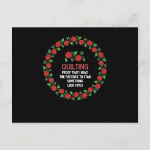 Quilting Proof That I Have The Patience To Stab Postcard