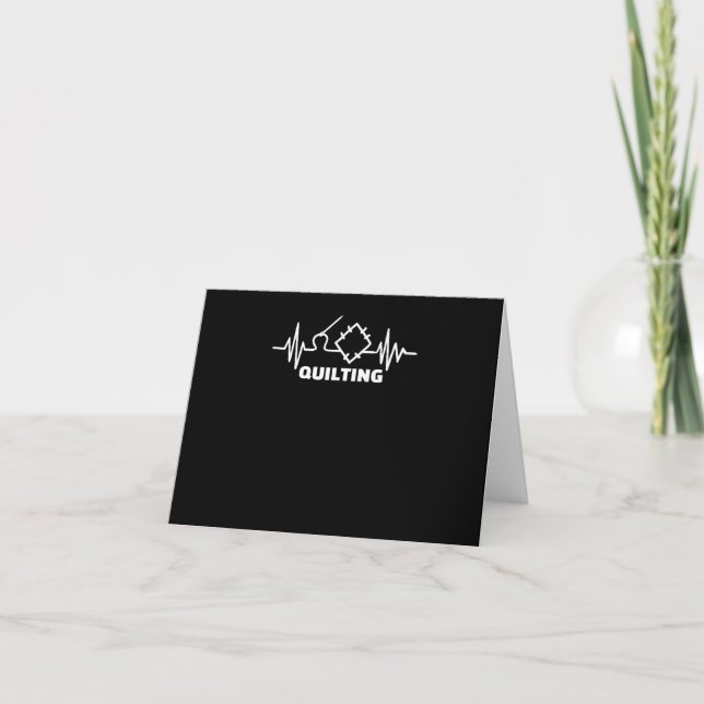 Quilting Pulse Premium | Funny Quilting Lovers Card (Front)