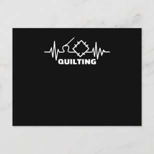 Quilting Pulse Premium Funny Quilting Lovers Postcard