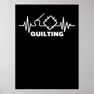 Quilting Pulse Premium Funny Quilting Lovers Poster