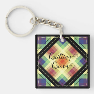 Quilting Queen keychain