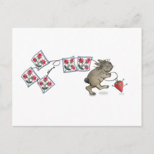 Quilting Rabbit Postcard