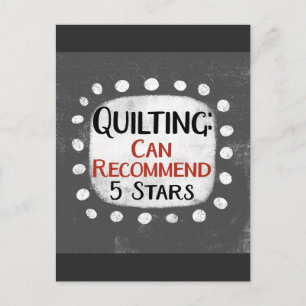 Quilting Review 5 Stars Postcard